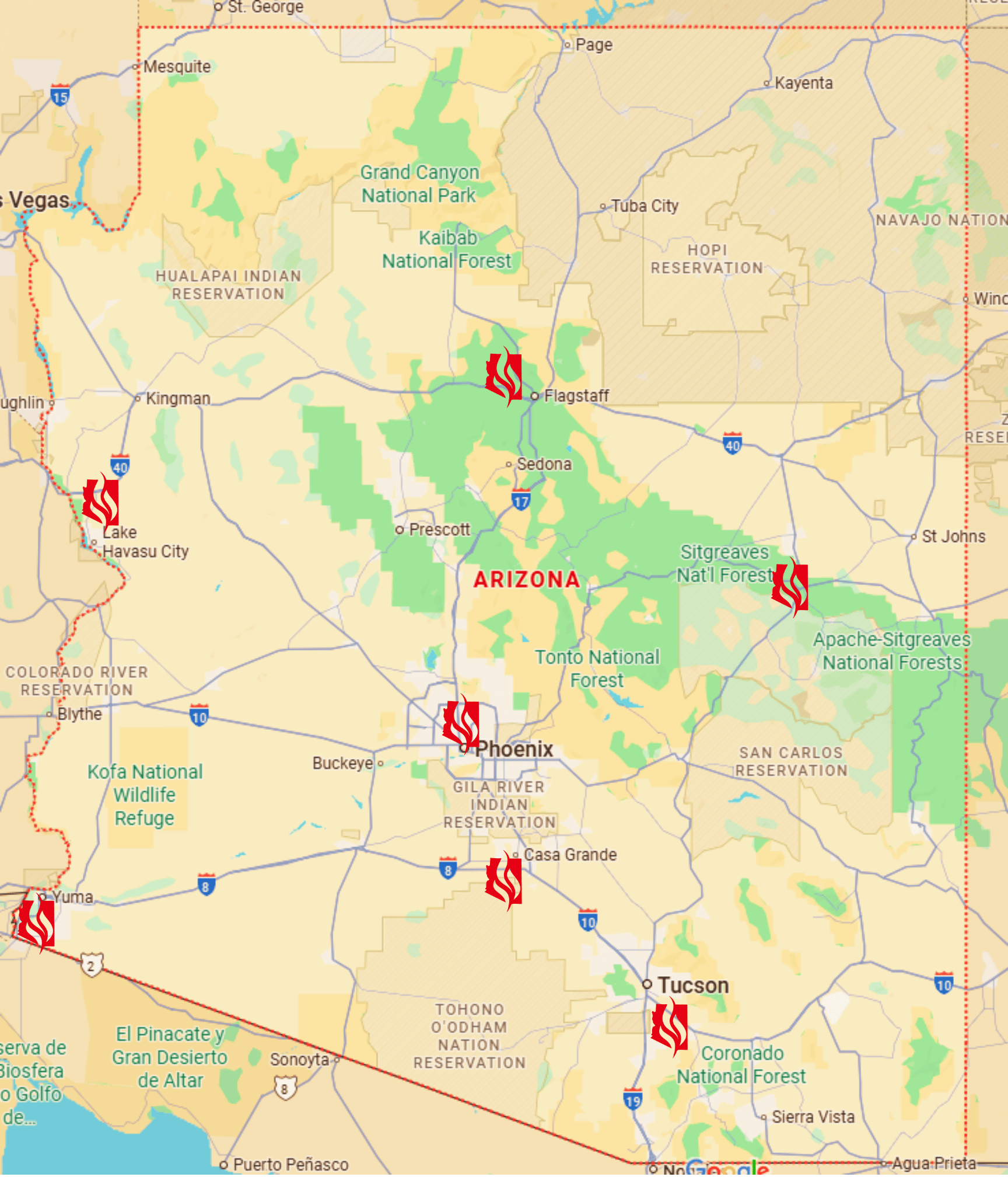 Phoenix Bed Bug Treatment Areas We Serve Map Phoenix Bed Bug Treatment Areas We Serve Map